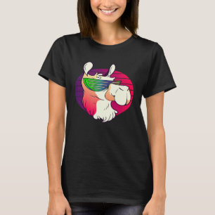 Cool Llama Retro Lama Alpaca Animal Cute Drama T-Shirt