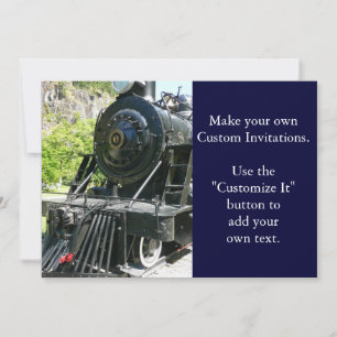 Cool Locomotive Train Invitation