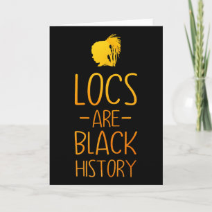 Cool Locs Art For Women Mom Afro Hair Black Histor Card