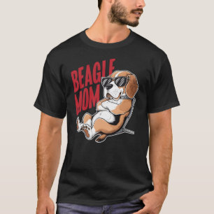 Cool Looking Beagle Mom with Sunglasses Dog Lover T-Shirt