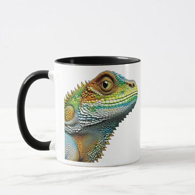 Cool Looking Lizard AI Art Mug (Left)
