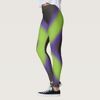 Cool looking purple, green, black legging design