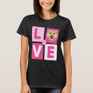   Cool Love German Shepherd  For Dog   T-Shirt