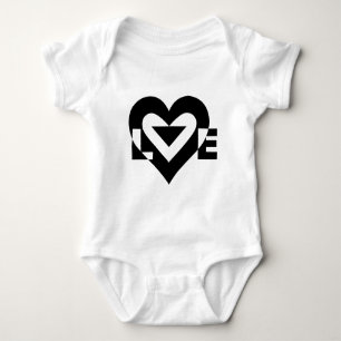 Cool Love Graphic, Black Baby Bodysuit