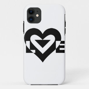 Cool Love Graphic, Black iPhone 11 Case