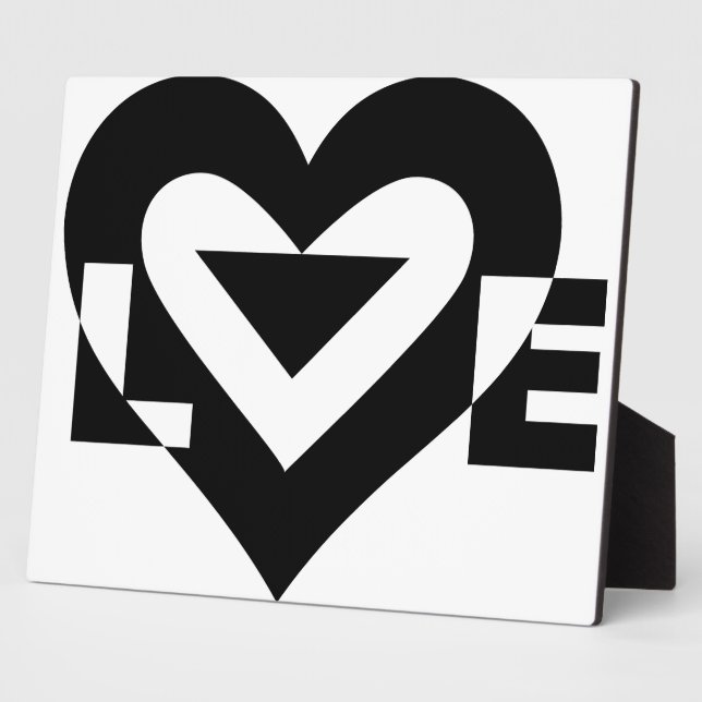 Cool Love Graphic, Black Plaque (Side)