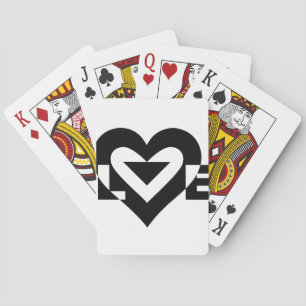 Cool Love Graphic, Black Playing Cards