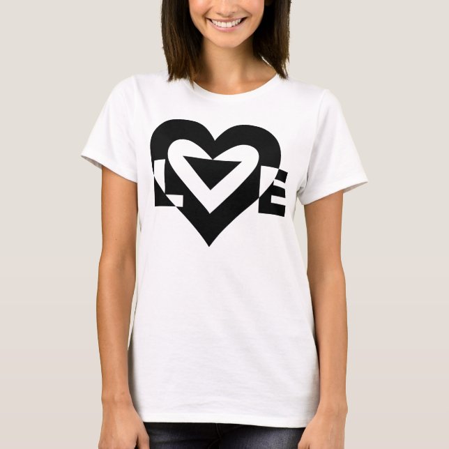 Cool Love Graphic, Black T-Shirt (Front)
