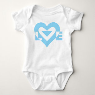 Cool Love Graphic, Blue Baby Bodysuit