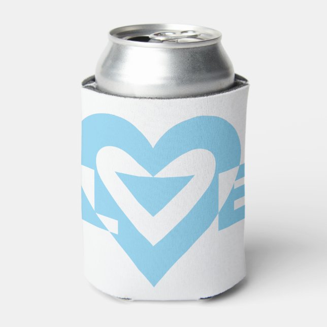 Cool Love Graphic, Blue Can Cooler (Can Front)