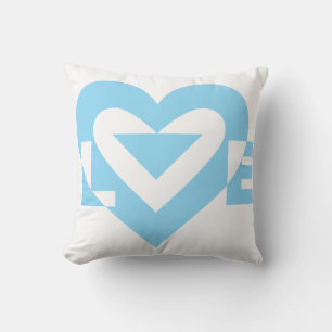 Cool Love Graphic, Blue Cushion