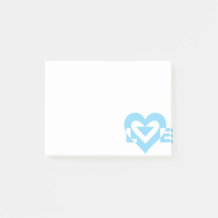 Cool Love Graphic, Blue Post-it Notes