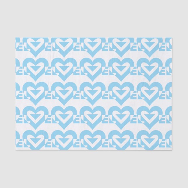 Cool Love Graphic, Blue Tissue Paper (Front)