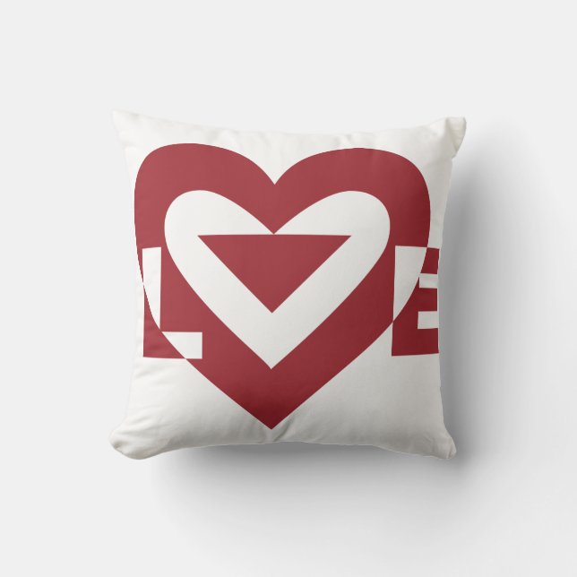 Cool Love Graphic, Burgandy Cushion (Front)