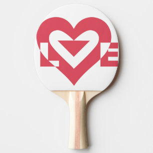 Cool Love Graphic, Cherry Pink Ping Pong Paddle