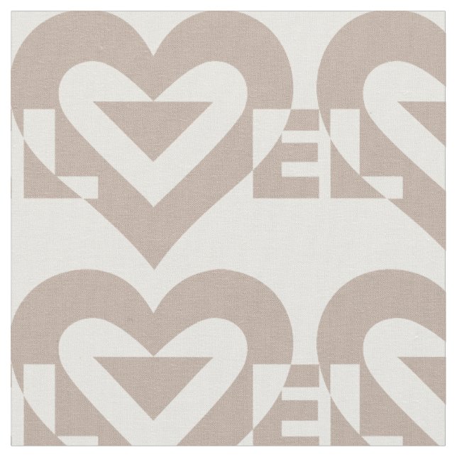 Cool Love Graphic, Grey Fabric (Close Up)