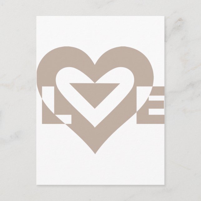Cool Love Graphic, Grey Postcard (Front)