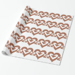 Cool Love Graphic, Mocha Brown Wrapping Paper<br><div class="desc">A graphic logo design,  custom made. LOVE in mocha brown.</div>