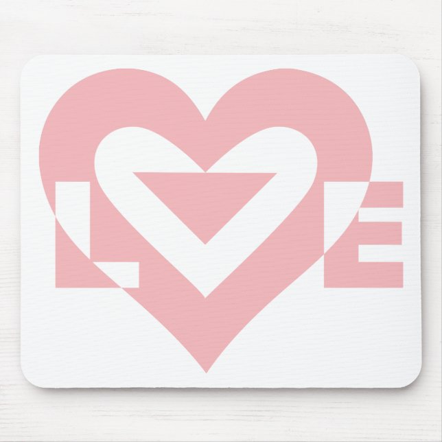Cool Love Graphic, Pink Mouse Mat (Front)