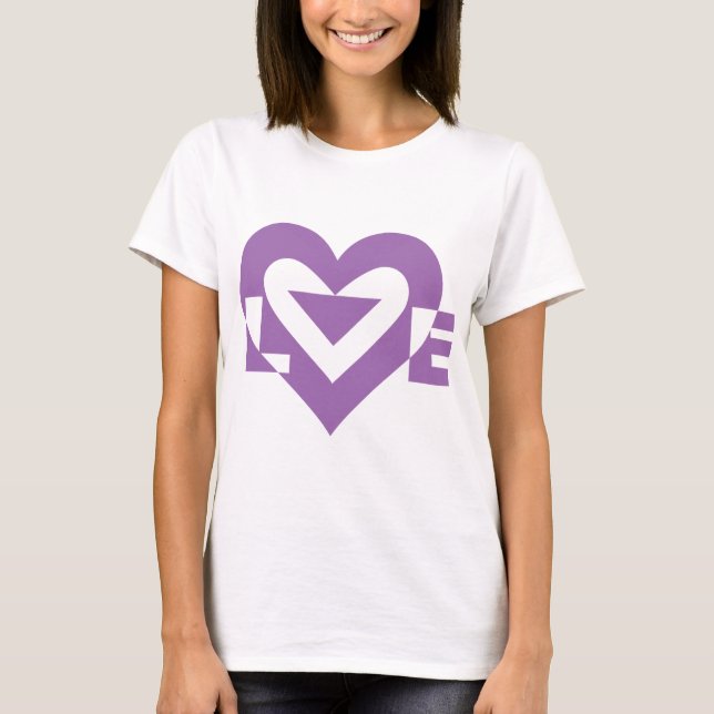 Cool Love Graphic, Purple T-Shirt (Front)