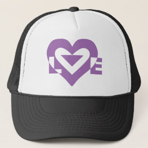 Cool Love Graphic, Purple Trucker Hat