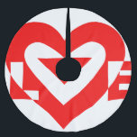 Cool Love Graphic, Red Brushed Polyester Tree Skirt<br><div class="desc">A graphic logo design,  custom made. LOVE in red.</div>