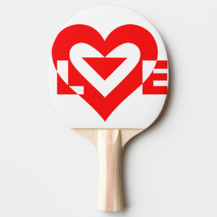 Cool Love Graphic, Red Ping Pong Paddle