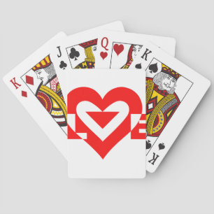 Cool Love Graphic, Red Playing Cards
