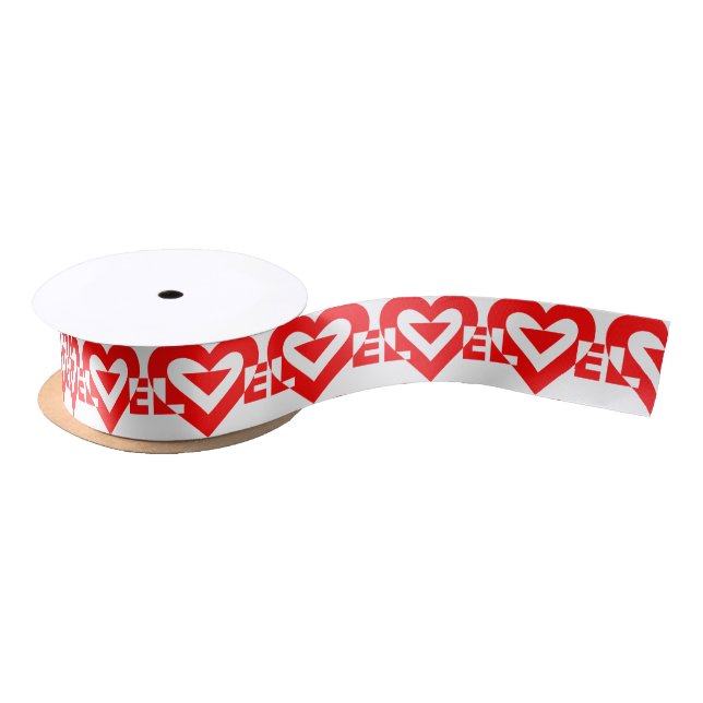 Cool Love Graphic, Red Satin Ribbon (Spool)