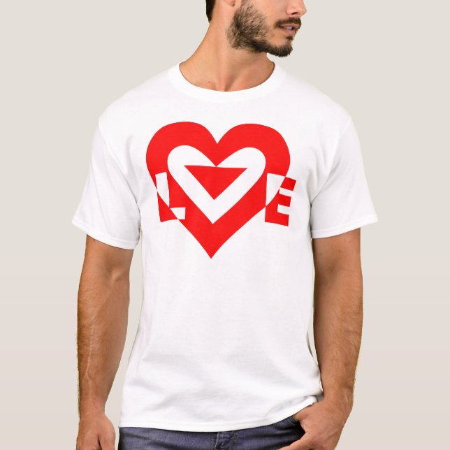 Cool Love Graphic, Red T-Shirt (Front)