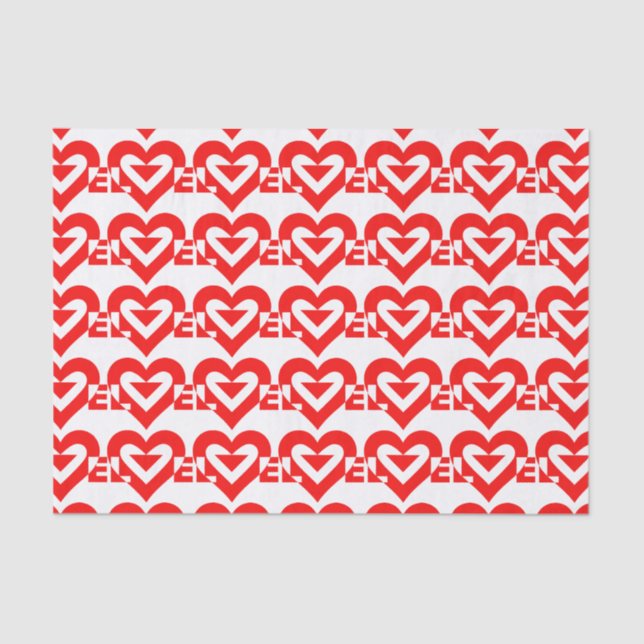 Cool Love Graphic, Red Tissue Paper (Front)