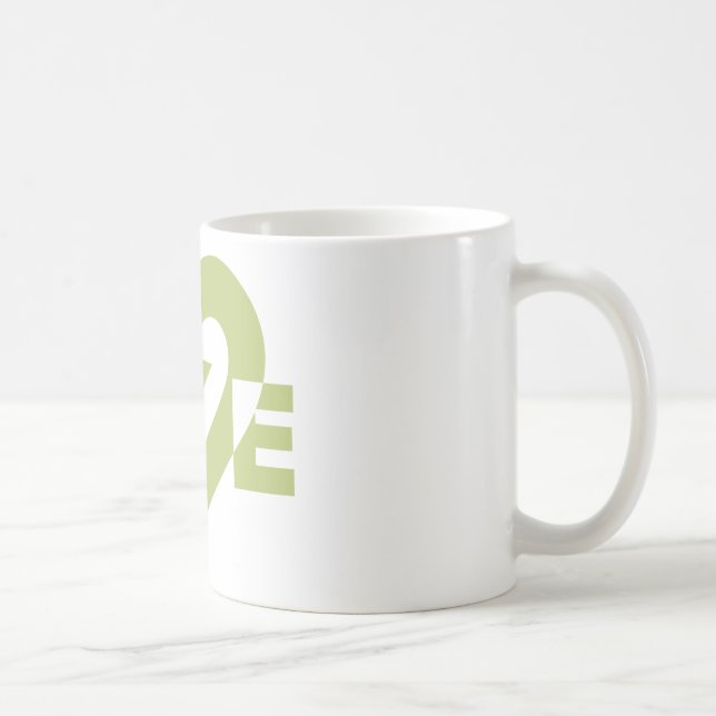 Cool Love Graphic, Sage Green Coffee Mug (Right)