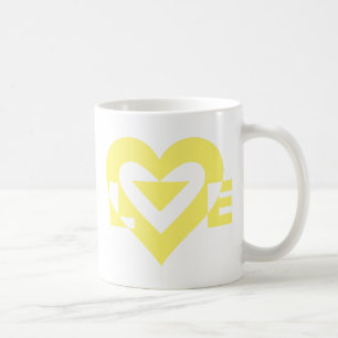 Cool Love Graphic, Yellow Coffee Mug