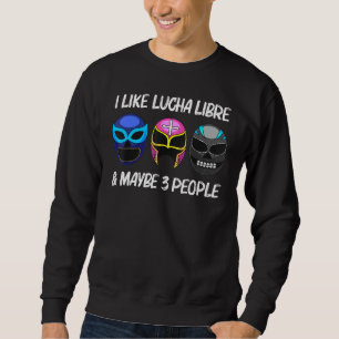 Cool Lucha Libre Art For Men Women Luchador Wrestl Sweatshirt