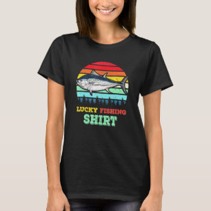 Cool Lucky Fishing Tuna Fish Tuna Fisherman Deep S T-Shirt
