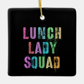 Cool Lunch Lady Squad School Office Ceramic Ornament