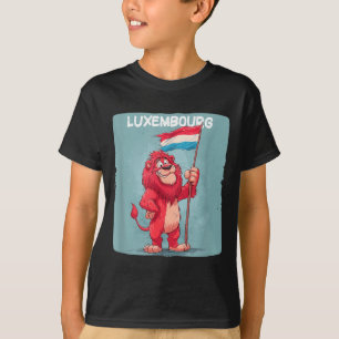 Cool Luxembourg Flag Lion Costume for Boys and T-Shirt