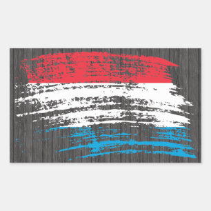 Cool Luxembourger flag design Rectangular Sticker