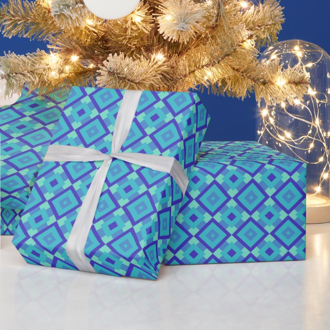 Cool Luxurious Sophisticated Monogram Birthday Wrapping Paper (Holidays)