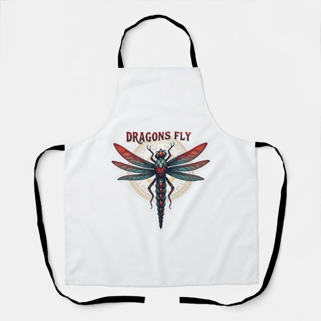 Cool Machined Steampunk Dragonfly - Dragons Fly -  Apron (Front)