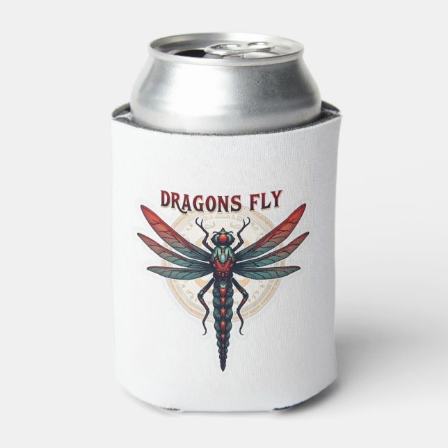 Cool Machined Steampunk Dragonfly - Dragons Fly -  Can Cooler (Can Front)