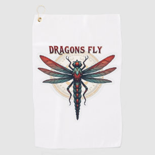 Cool Machined Steampunk Dragonfly - Dragons Fly - Golf Towel