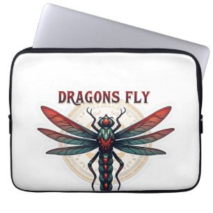 Cool Machined Steampunk Dragonfly - Dragons Fly - Laptop Sleeve