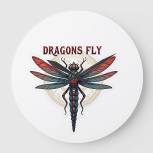 Cool Machined Steampunk Dragonfly - Dragons Fly - Large Clock