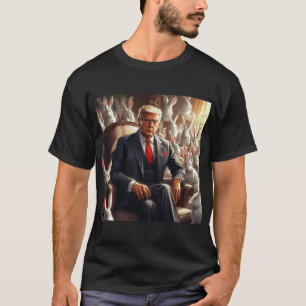 Cool MAGA Rabbit TRUMP surrounded by BUNNYS funny T-Shirt