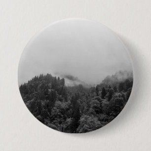 Cool, magical foggy nature 7.5 cm round badge