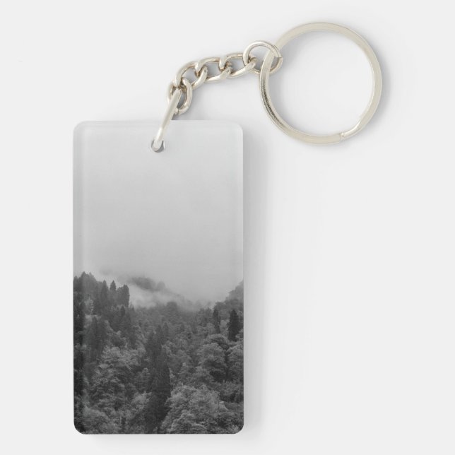 Cool, magical foggy nature key ring (Back)