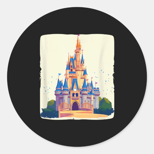 Cool Magical Kingdom Castle Costume For Boys And G Classic Round Sticker (Front)