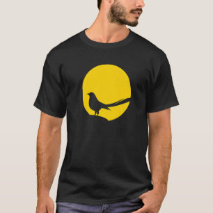 Cool Magpie Bird Silhouette at Sunset Wildlife Nat T-Shirt
