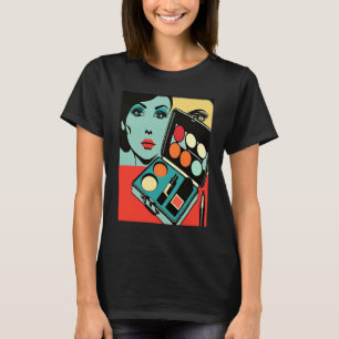 Cool Makeup Artist Pop Makeup Kit Mom T-Shirt